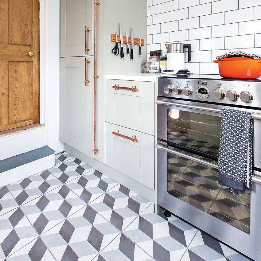 Плитка для кухни на пол – 50 фото в интерьере и гид по выбору
