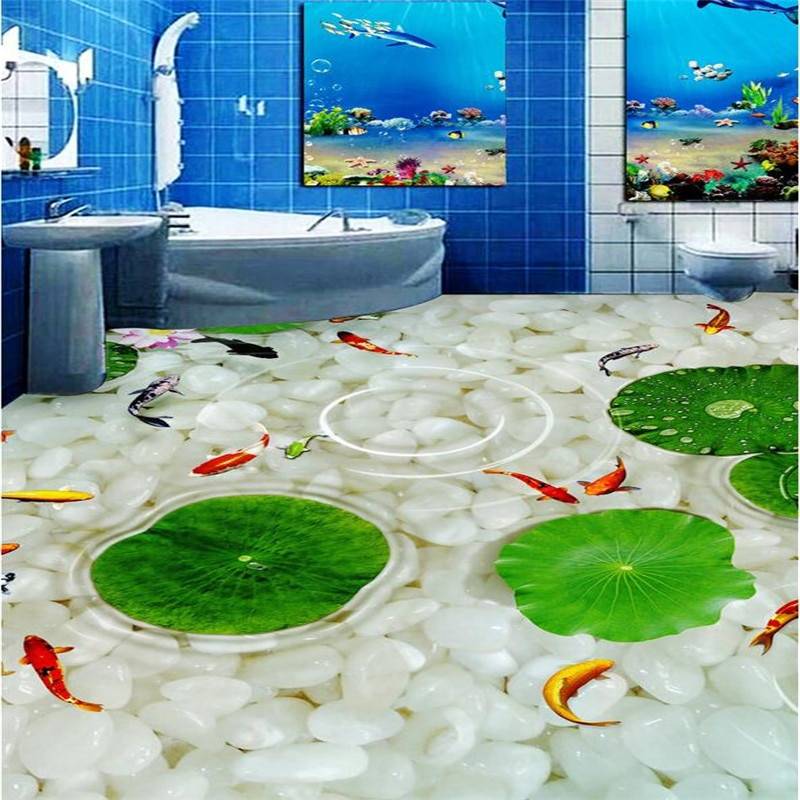 Наливной пол в ванной комнате – установка с учётом особенностей помещения (92 фото + видео)
