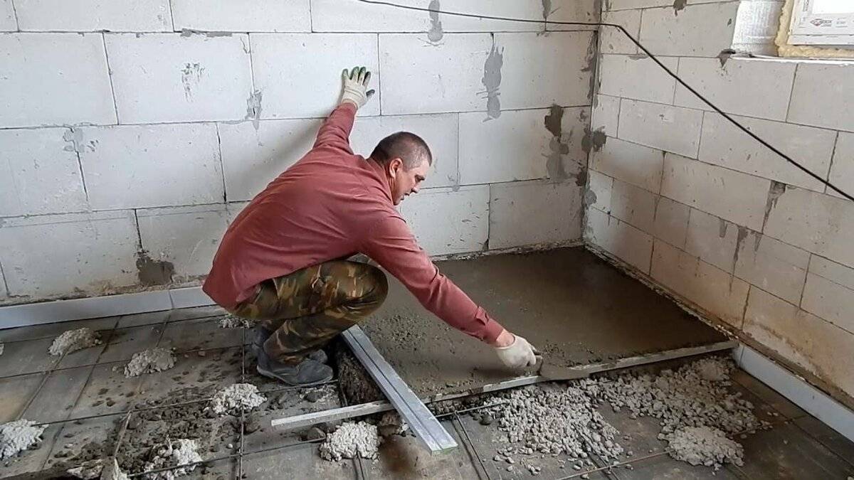 Как залить пол на даче бетоном своими руками