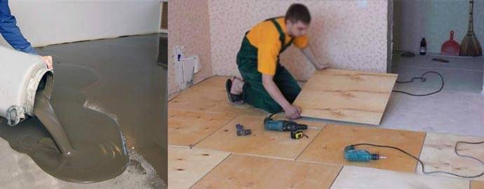 Как выровнять пол под линолеум — способы обработки бетонной и деревянной основ