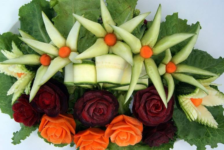 Поделки из фруктов и овощей на тему "осень" для выставки
