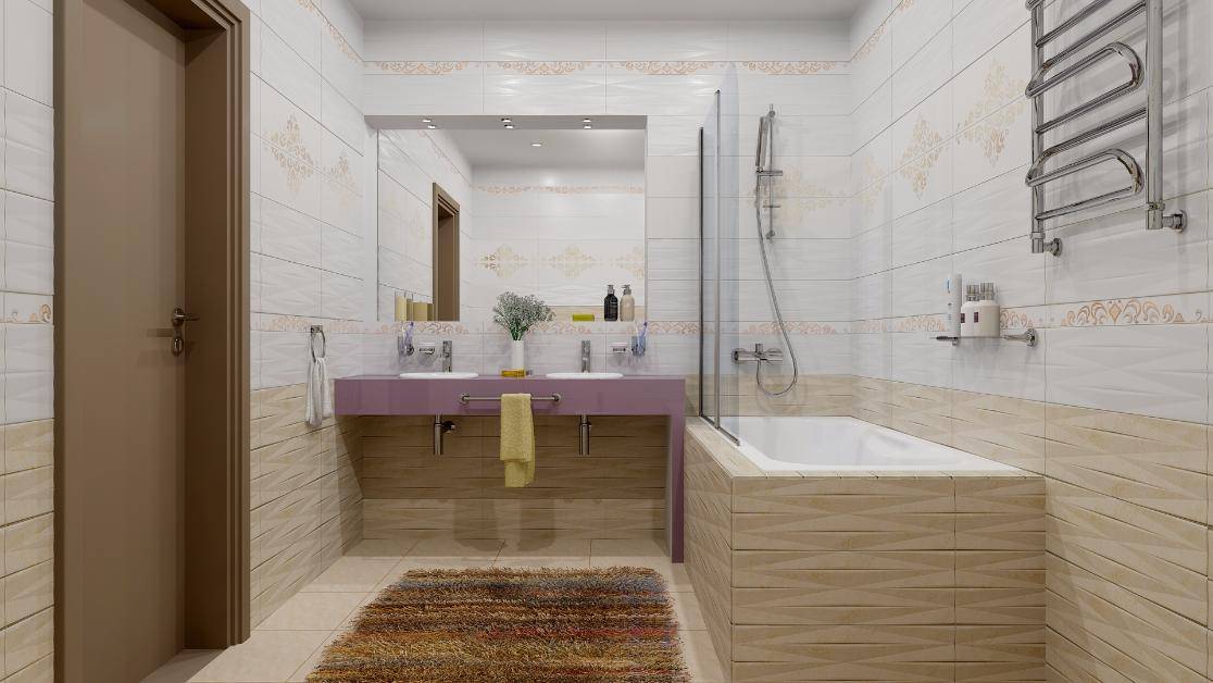 Какую плитку лучше выбрать для ванны: выбор материала, формы, размера и дизайна