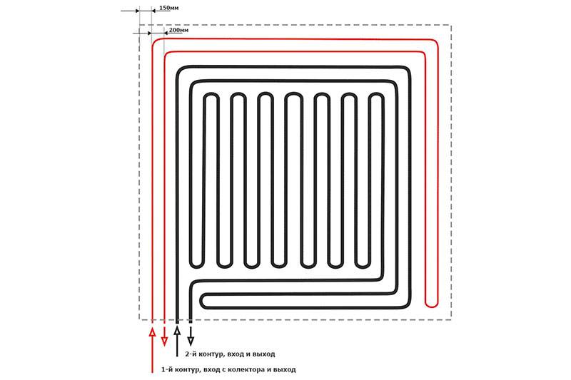 Расстояние между трубами теплого пола: укладка труб, как правильно уложить, какой шаг, фото и видео