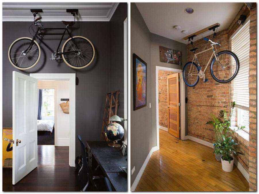 Хранение велосипедов в квартире | интерьерные штучки