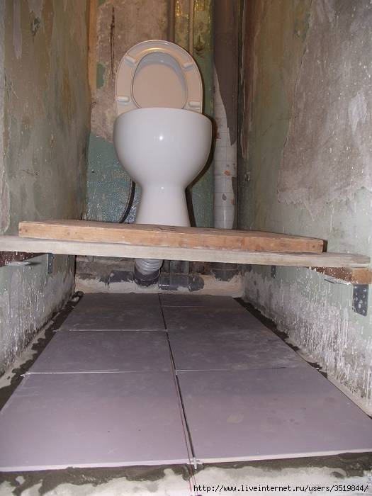 Как залить пол в туалете под плитку — выбор раствора, порядок выполнения работ