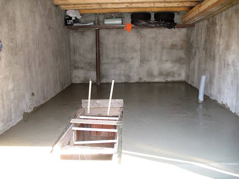 Как сделать бетонный пол в подвале гаража своими руками