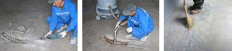 Трещины и выбоины в бетонных полах: как ремонтировать