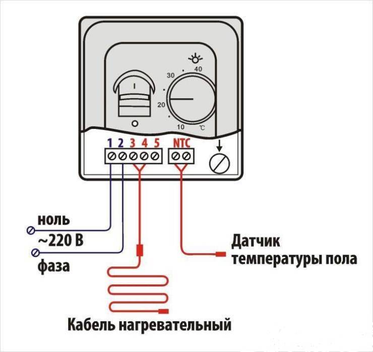 Как правильно подключить теплый пол к терморегулятору: устройство и разновидности, установка и видео
