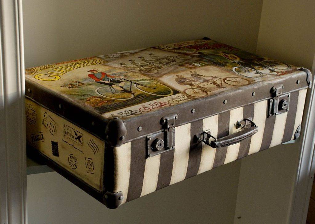 Декор старого чемодана - идеи и применение в интерьере +75 фото