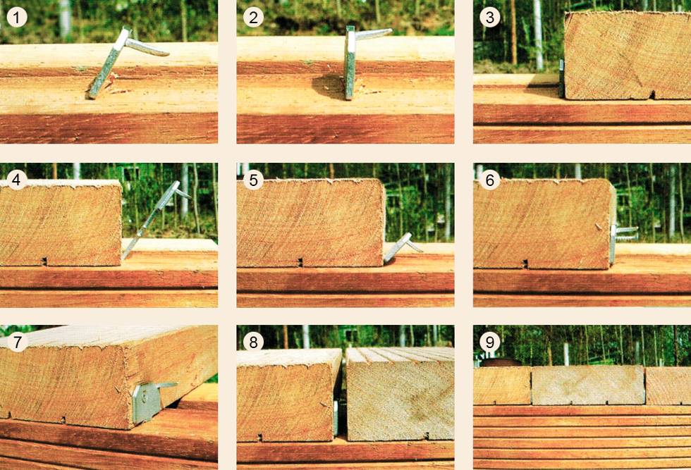 Как крепить террасную доску к деревянным лагам? - строим сами