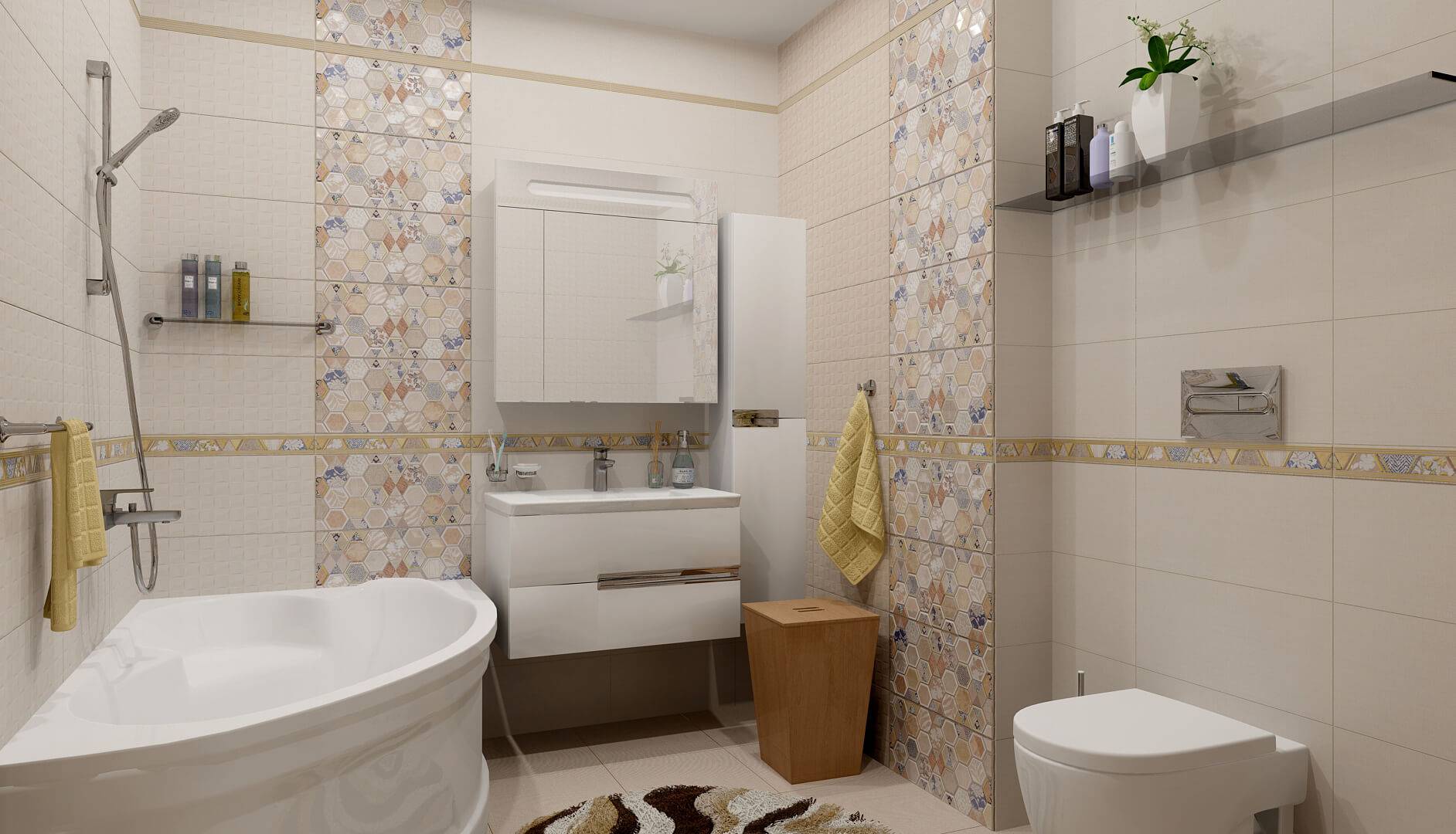 Как выбрать плитку для ванной комнаты и туалета: матовую или глянцевую, по цвету и дизайну, советы дизайнеров