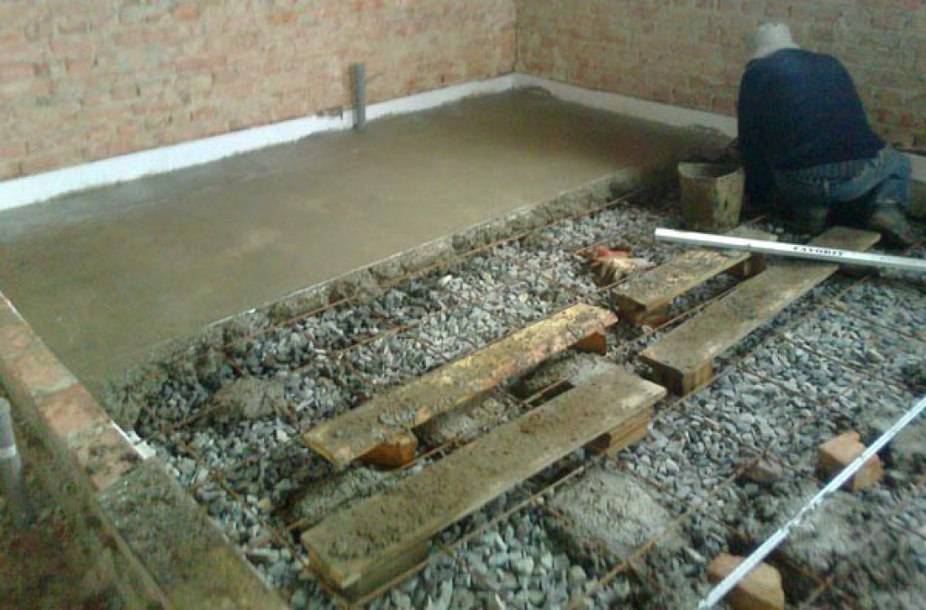 Устройство бетонного пола по грунту в частном доме своими руками