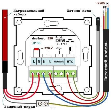 Как подключить теплый пол к терморегулятору - пошаговая инструкция и схема для подключения
