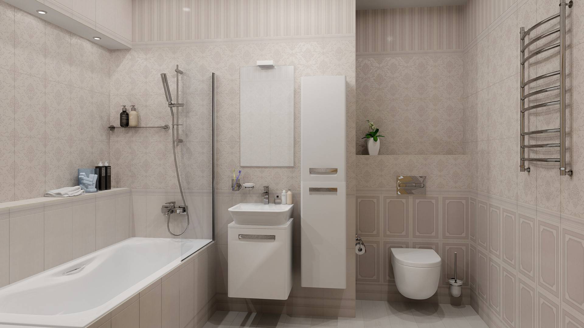 Какую плитку выбрать для ванной комнаты - цвет, размер +фото