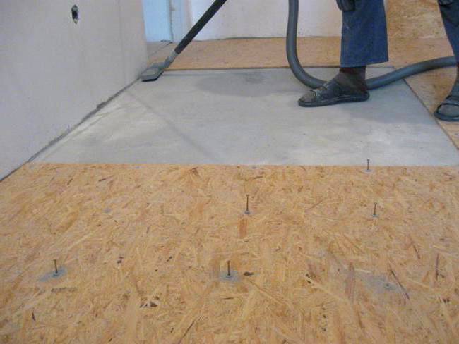 Приклеивание фанеры к бетонному полу