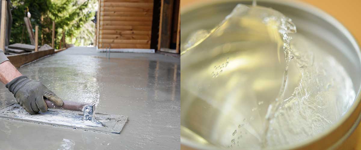 Использование жидкого стекла для добавления в бетон и покрытия